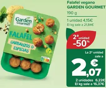 Carrefour Falafel vegano garden gourmet oferta