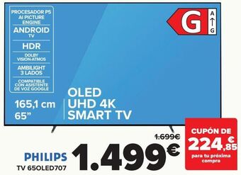 Carrefour Philips tv 65oled707 oferta