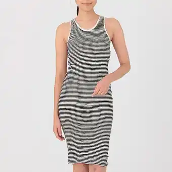 Muji Indian cotton shrinkwrap stripe cube dress oferta
