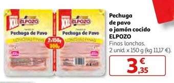 Alcampo Pechuga de pavo el pozo oferta