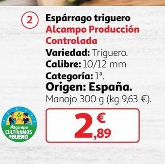 Alcampo Espárragos oferta