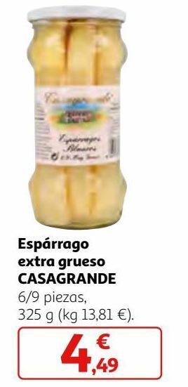 Alcampo Espárragos casagrande oferta
