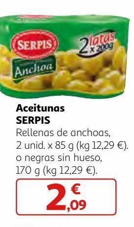 Alcampo Aceitunas serpis oferta