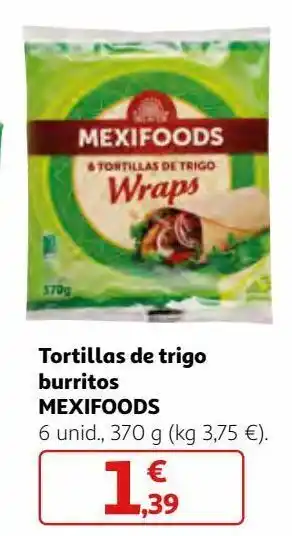Alcampo Tortitas de trigo mexifoods oferta