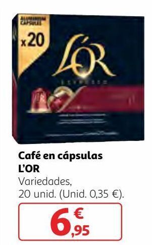 Alcampo Cápsulas de café l'or oferta