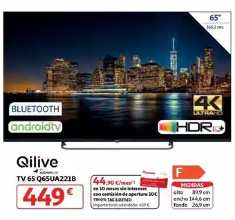 Alcampo Tv led 65'' qilive oferta