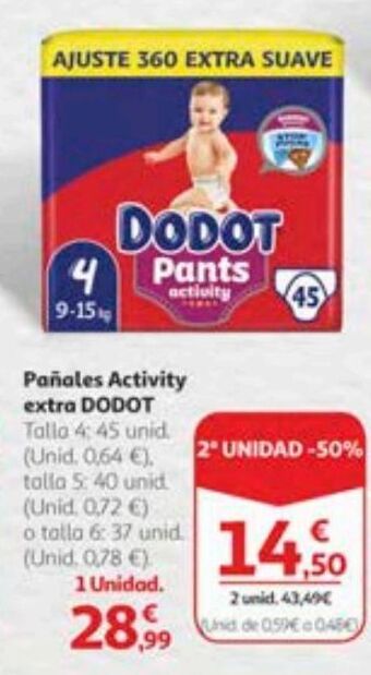 Alcampo Pañales dodot oferta
