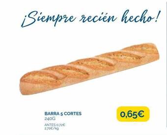 Supermercados La Despensa Barra 5 cortes oferta