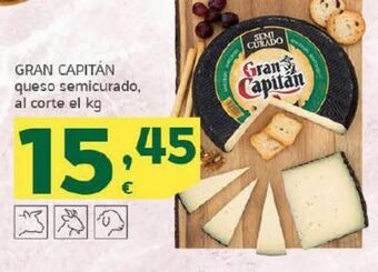 HiperDino Queso semicurado gran capitan oferta