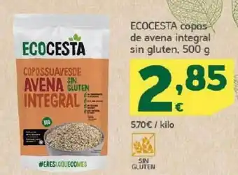 HiperDino Copos de avena integral sin gluten ecocesta oferta