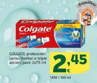 HiperDino Proteccion caries, herbal o triple accion colgate oferta