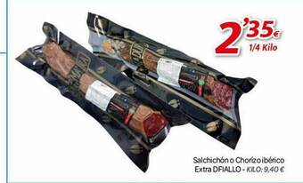 Alsara Supermercados Salchichón o chorizo ibérico extra dfiallo oferta