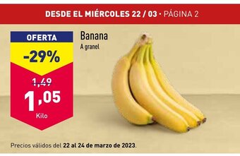 ALDI Banana oferta
