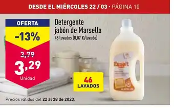 ALDI Detergente Jabón De Marsella oferta