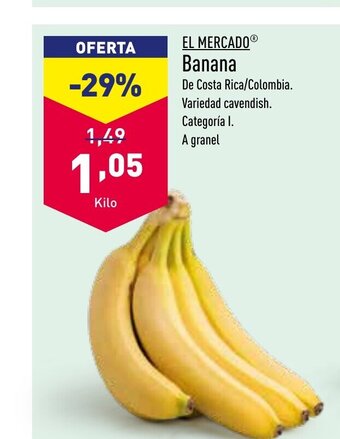 ALDI El Mercado Banana oferta