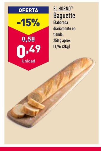 ALDI El Horno Baguette oferta