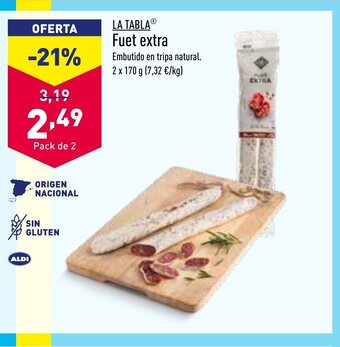 ALDI La Tabla Fuet Extra oferta