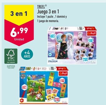 ALDI Trefl Juego 3 En 1 oferta