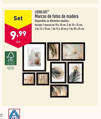 ALDI Living Art Marcos de Fotos de Madera oferta