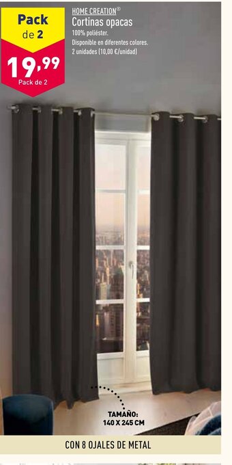 ALDI Home Creation Cortinas Opacas oferta
