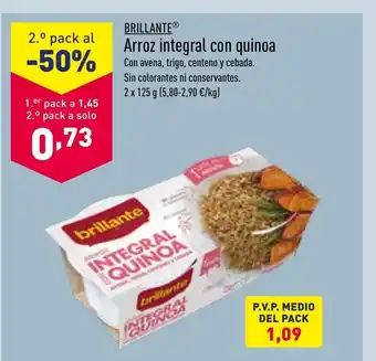 ALDI Brillante Arroz Integral Con Quinoa oferta