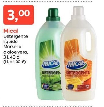 Suma Supermercados Mical Detergente Líquido Marsella o aloe Vera oferta