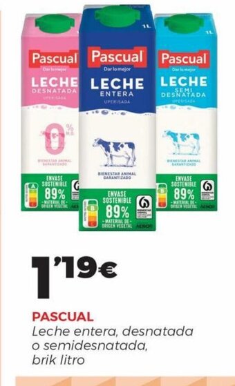 Supermercados Lupa Pascual Leche Entera, Desnatada O Semidesnatada oferta