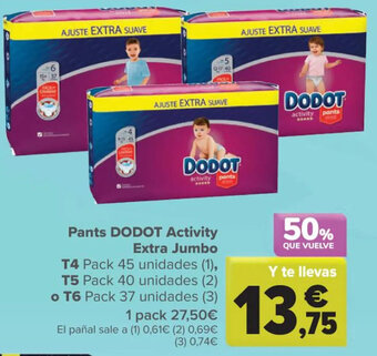 Carrefour Pants Dodot Activity Extra Jumbo oferta