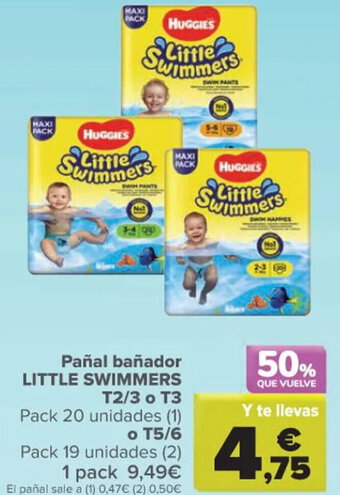 Carrefour Pañal Bañador Little Swimmers T2/3 o T3 oferta