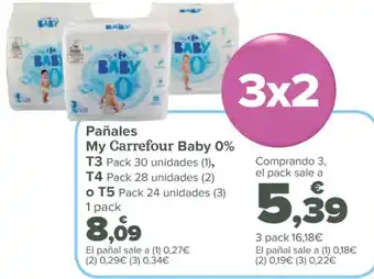 Carrefour Pañales My Carrefour Baby 0% oferta