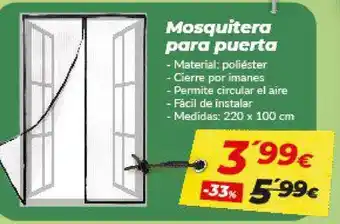 Embargos a lo bestia Mosquitera para puerta 220 x 100 cm oferta