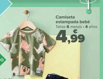 Carrefour Camiseta Estampada Bebé oferta