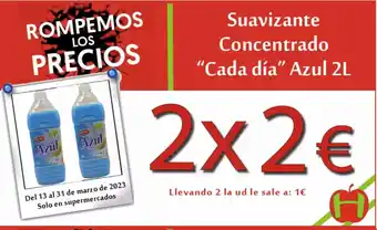 Hiper Usera Suavizante concentrado cada dia azul 2L oferta