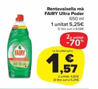 Carrefour Rentavaixella Mà Fairy Ultra Poder oferta