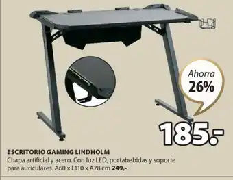 JYSK Escritorio Gaming Lindholm oferta