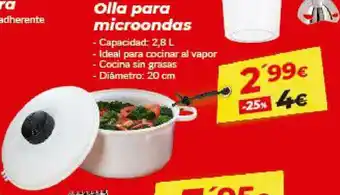 Olla para microondas 2,8 L
