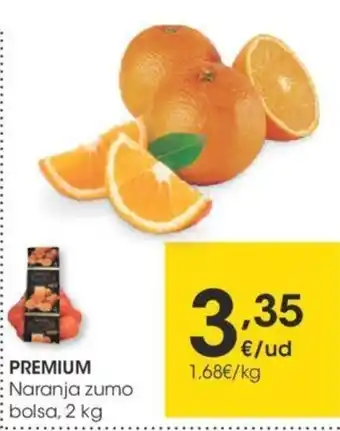 Eroski Premium Naranja zumo bolsa, 2kg oferta