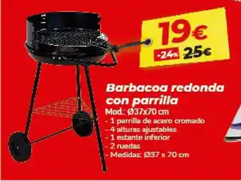 Embargos a lo bestia Barbacoa redonda con parrilla oferta
