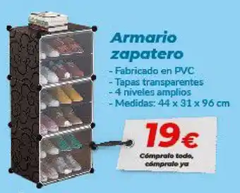 Embargos a lo bestia Armario zapatero 44 x 31 x 96 cm oferta