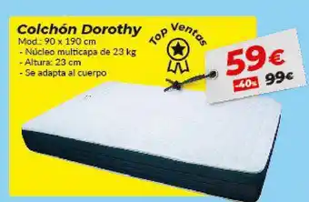 Embargos a lo bestia Colchón Dorothy 90 x 190 cm 23 kg oferta