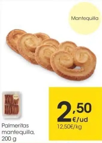 Eroski Palmeritas mantequilla 200g oferta