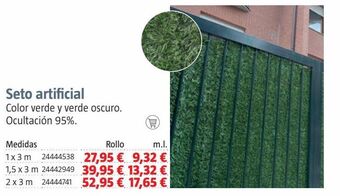 Bauhaus Seto artificial oferta