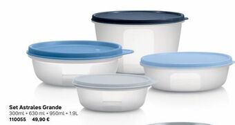 Tupperware Set astrales grande  300ml + 630 ml + 950ml + 1.9l 110055 49,90 € oferta