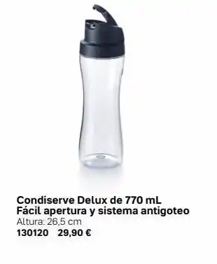 Tupperware Condiserve delux de 770 ml fácil apertura y sistema antigoteo altura: 26,5 cm 130120 29,90 € oferta
