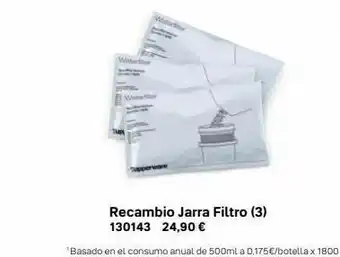 Tupperware We watertor recambio jarra filtro (3) 130143 24,90 € oferta