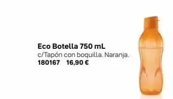 Tupperware Eco botella 750 ml c/tapón con boquilla. naranja. 180167 16,90 € oferta