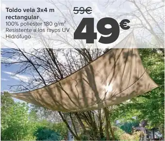 Carrefour Toldo vela 3x4 rectangular oferta