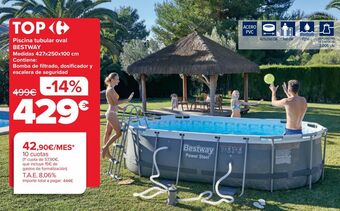 Carrefour Piscina tubular oval bestway oferta