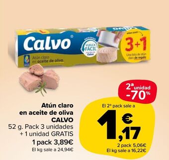 Carrefour Market Atún claro en aceite de oliva calvo oferta