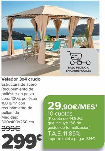 Carrefour Velador 3x4 crudo oferta